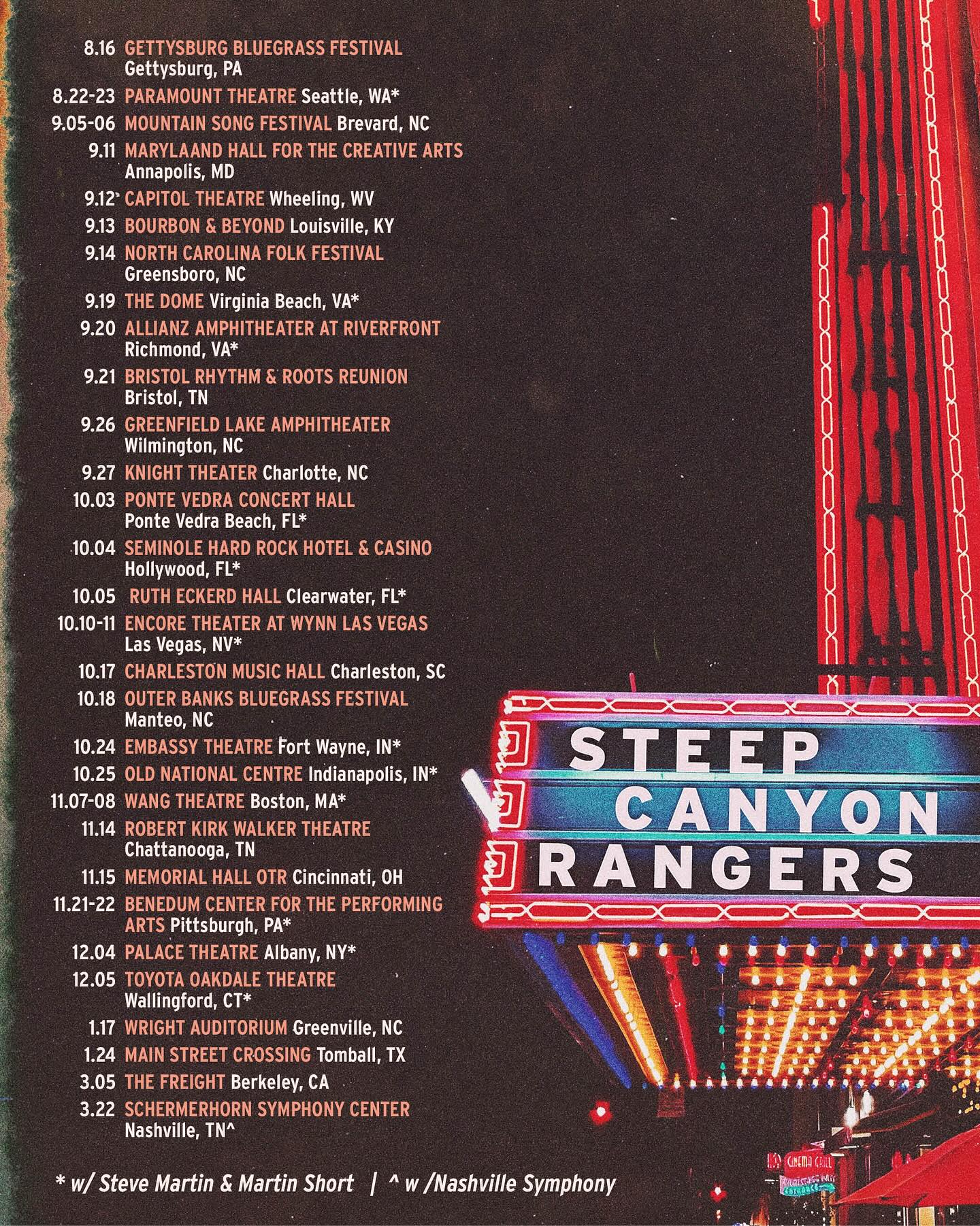 Steep Canyon Rangers Tour Poster 2026